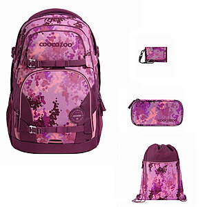 Coocazoo Porter Cherry Blossom 4tlg Schulrucksack Set von Coocazoo