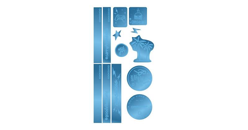 Stickerset Blue, reflektierend blau von Coocazoo