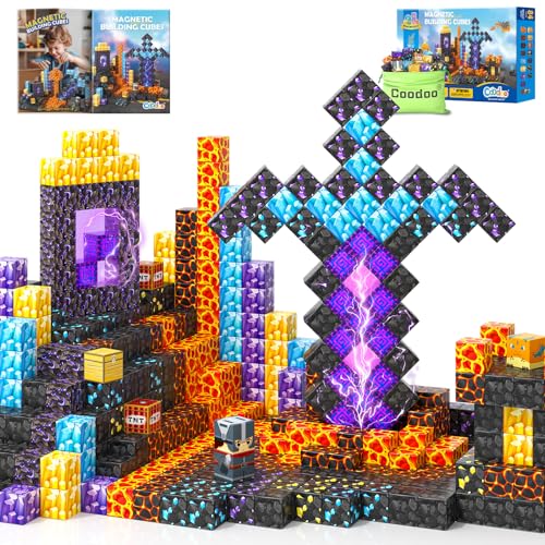 Magnetische Bausteine – Bauen Mine Magnet Welt Magie Schwert Portal Set, Bauspielzeug Magnetische Kacheln für Kinder ab 3 Jahren, Förderspielzeug Kinderspiele Geschenke für Jungen & Mädchen 3-5 5-7 Magnetische Bausteine – Bauen Mine Magnet Welt Magie Schwert Portal Set, Bauspielzeug Magnetische Kacheln für Kinder ab 3 Jahren, Förderspielzeug Kinderspiele Geschenke für Jungen & Mädchen 3-5 5-7 von Coodoo