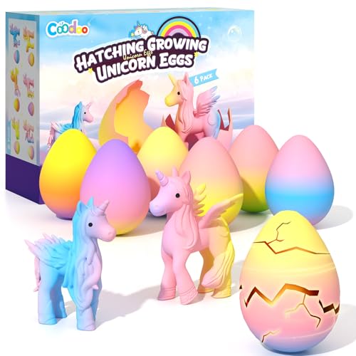 Einhorn Schlüpft Regenbogeneier für Kinder - 6er Pack Einhorn Geschenke für Mädchen & Jungen, Geburtstags- und Ostern Geschenke für Kinder ab 3 Jahren - Mädchengeschenke für 3 4 5 6 7 8 Jahre Einhorn Schlüpft Regenbogeneier für Kinder - 6er Pack Einhorn Geschenke für Mädchen & Jungen, Geburtstags- und Ostern Geschenke für Kinder ab 3 Jahren - Mädchengeschenke für 3 4 5 6 7 8 Jahre von Coodoo