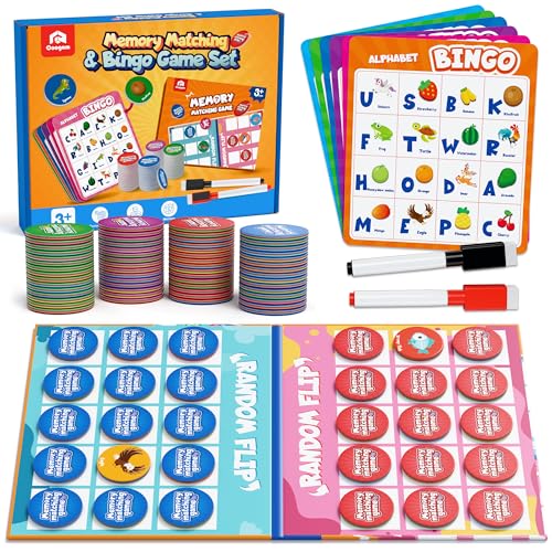 Coogam Alphabet-Bingo-Spiel, ABC Alphabet-Matching-Board für das Lernen, Farbmuster-Erkennungsaktivitäten, Frühkindergeschenkspielzeug für Kinder im Vorschulalter 3-4-5 Coogam Alphabet-Bingo-Spiel, ABC Alphabet-Matching-Board für das Lernen, Farbmuster-Erkennungsaktivitäten, Frühkindergeschenkspielzeug für Kinder im Vorschulalter 3-4-5 von Coogam