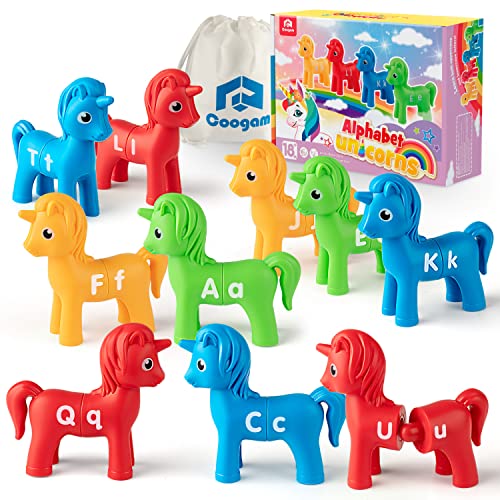 Coogam Einhorn Groß- und Kleinbuchstaben-Matching-Spiel, 13-teiliges doppelseitiges ABC-Buchstaben-Spielzeug mit 26 Alphabet-Erkennungs-Match-SpielenSpielzeug für Kleinkinder Coogam Einhorn Groß- und Kleinbuchstaben-Matching-Spiel, 13-teiliges doppelseitiges ABC-Buchstaben-Spielzeug mit 26 Alphabet-Erkennungs-Match-SpielenSpielzeug für Kleinkinder von Coogam