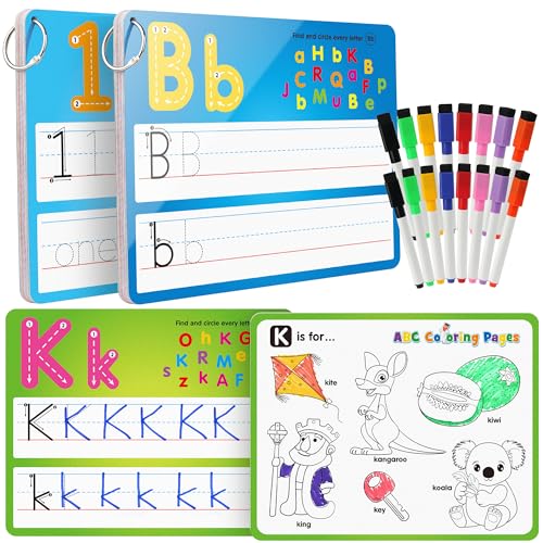 Coogam Handschrift Zeichnung Übungskarte, 36 Buchstaben Zahlen Zeichnung Färbung Stift, doppelseitiges Schreiben und Wischen von Spuren, Montessori Bildungspielzeug Geschenk für Kinder im Alter von 3- Coogam Handschrift Zeichnung Übungskarte, 36 Buchstaben Zahlen Zeichnung Färbung Stift, doppelseitiges Schreiben und Wischen von Spuren, Montessori Bildungspielzeug Geschenk für Kinder im Alter von 3- von Coogam