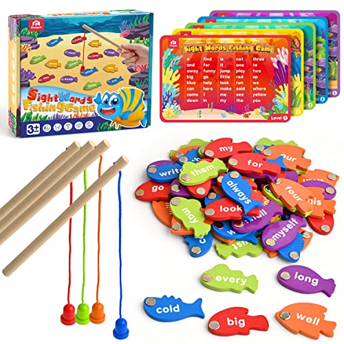 Coogam Holz Magnetische Angeln Sight Wörter Spiel Lernen Dolch Wort Taschenkarten Montessori pädagogisches Spielzeug für 3 4 5 Jahre alte Kinder Coogam Holz Magnetische Angeln Sight Wörter Spiel Lernen Dolch Wort Taschenkarten Montessori pädagogisches Spielzeug für 3 4 5 Jahre alte Kinder von Coogam