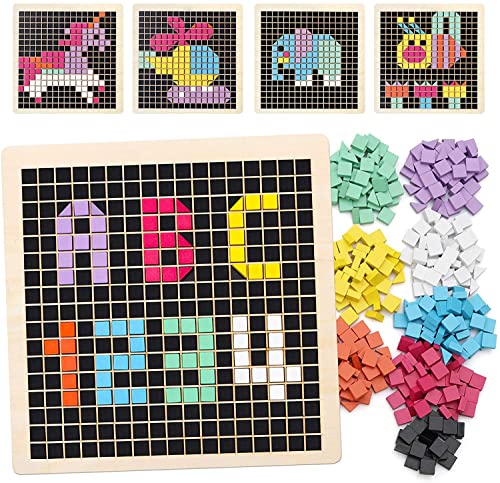 Coogam Holz Mosaik Puzzle, 370PCS Form Musterblöcke mit 8 Farben, Pixel Brettspiel STEM Montessori Spielzeug Geschenk für Kleinkinder Kinder Jungen Mädchen Alter 4 5 6 7 Jahre alt Coogam Holz Mosaik Puzzle, 370PCS Form Musterblöcke mit 8 Farben, Pixel Brettspiel STEM Montessori Spielzeug Geschenk für Kleinkinder Kinder Jungen Mädchen Alter 4 5 6 7 Jahre alt von Alyasameen