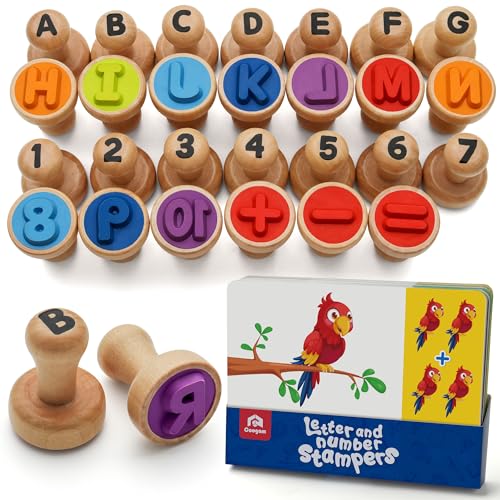Coogam Holzbuchstaben mit digitalen Siegeln, ABC Schreibbuchstaben Siegel und Mathematik Lernen mit digitalen Siegeln Kunst und Handwerk Lieferungen, Montessori Bildungspielzeug Geschenk 3-4-5 Jahre Coogam Holzbuchstaben mit digitalen Siegeln, ABC Schreibbuchstaben Siegel und Mathematik Lernen mit digitalen Siegeln Kunst und Handwerk Lieferungen, Montessori Bildungspielzeug Geschenk 3-4-5 Jahre von Coogam