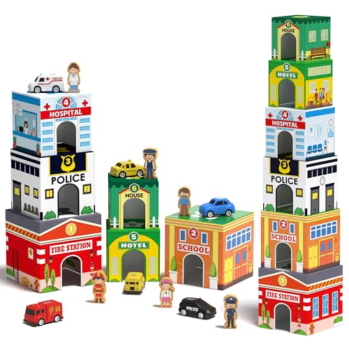 Coogam Kleinkind Sortieren & Stapel Spielzeug mit Nesting Garagen Autos, Zahl Stapelbare Blockboxen für Kinder Lernen Gemeinschaft Helfer, Vorschule Bildungs Montessori Spielzeug Geschenk für 2 3 4 Ja Coogam Kleinkind Sortieren & Stapel Spielzeug mit Nesting Garagen Autos, Zahl Stapelbare Blockboxen für Kinder Lernen Gemeinschaft Helfer, Vorschule Bildungs Montessori Spielzeug Geschenk für 2 3 4 Ja von Coogam