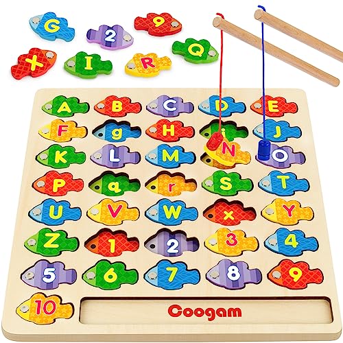 Coogam Magnetische Alphabet Zahlen Angeln Spiel, Holz ABC Buchstaben Zahlen Farbe passend Puzzle Feine Motor Montessori pädagogisches Spielzeug für Vorschule 3 4 5 Jahre alte Kleinkinder Coogam Magnetische Alphabet Zahlen Angeln Spiel, Holz ABC Buchstaben Zahlen Farbe passend Puzzle Feine Motor Montessori pädagogisches Spielzeug für Vorschule 3 4 5 Jahre alte Kleinkinder von Coogam