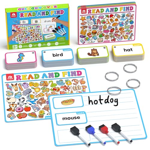 Coogam Suche und finde Aktivitätenkarten für 3 4 5 Jahre alte Kinder, Montessori Zeichen Wörter Farbform für Osterkorb Stuffers, Vorschule Pädagogisches Lernen Reise Spielzeug Geschenk Coogam Suche und finde Aktivitätenkarten für 3 4 5 Jahre alte Kinder, Montessori Zeichen Wörter Farbform für Osterkorb Stuffers, Vorschule Pädagogisches Lernen Reise Spielzeug Geschenk von Coogam