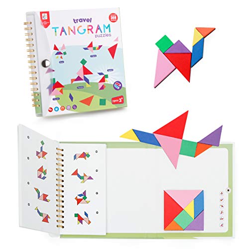 Coogam Travel Tangram Puzzle mit 3 Magnetic Tangram - Road Trip Tangoes Jigsaw Shapes Dissektionsspiele mit Lösung - IQ Book Pädagogisches Spielzeug Rätselgeschenk Coogam Travel Tangram Puzzle mit 3 Magnetic Tangram - Road Trip Tangoes Jigsaw Shapes Dissektionsspiele mit Lösung - IQ Book Pädagogisches Spielzeug Rätselgeschenk von Coogam