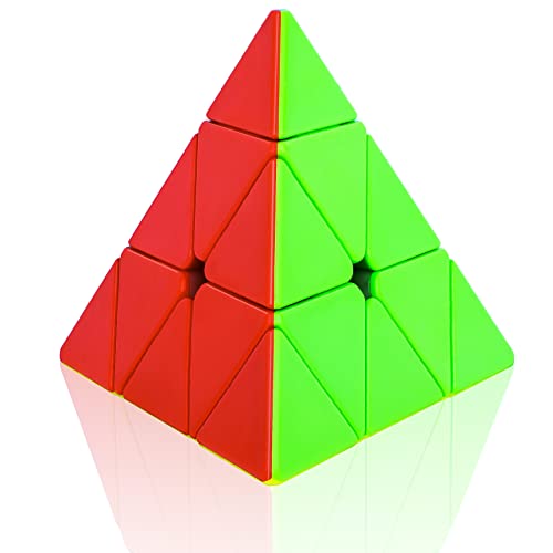 Cooja Zauberwürfel Pyraminx 3x3, Speed Cube Pyramide Magischer Würfel Speedcube, Schnelles Glattdrehen Robust Spielzeug für Jungen Mädchen von Cooja