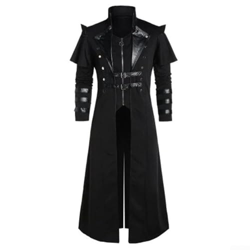 Assassin Themed Herren Gothic Jacke Rollenspiel Cosplay Events (L Schwarz) von CookiBlend