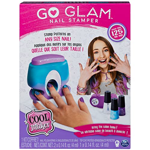 Cool MAKER 6046941-1 Go Glam Nagelstempel, Nagelstudio mit 5 Mustern zum Dekorieren von 125 Nägeln, grau von Cool MAKER