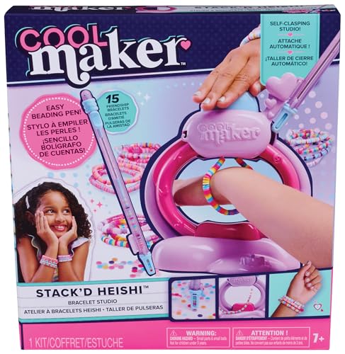 Cool MAKER Stack'd Heishi Armband Studio - mit 1200+ Perlen und Zubehör für 15 stylische Armbänder, automatisches Auffädeln, für Kinder ab 7 Jahren von Cool MAKER