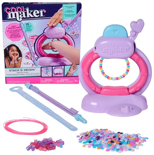 Cool MAKER Stack'd Heishi Armband Studio - mit 1200+ Perlen und Zubehör für 15 stylische Armbänder, automatisches Auffädeln, für Kinder ab 7 Jahren von Cool MAKER