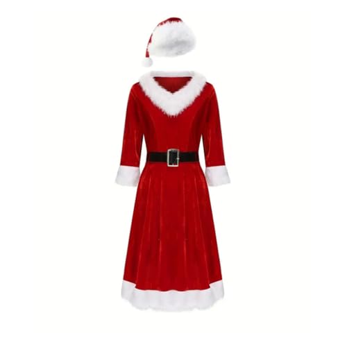 Cool&D Damen Weihnachtsmann Kostüm Weihnachtskleid Cosplay Kostüm Outfit Mid-Long Kleid Cool&D Damen Weihnachtsmann Kostüm Weihnachtskleid Cosplay Kostüm Outfit Mid-Long Kleid von Cool&D