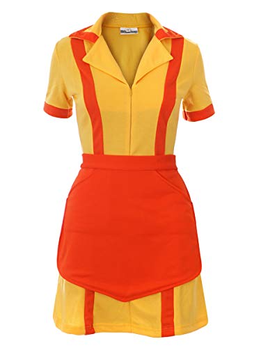 Caroline & Max Kostüm für 2 Broke Girls Fans | Diner Uniform mit Schürze | Größe: XL von CoolChange