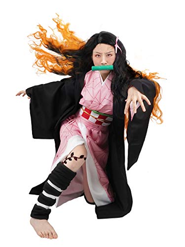 CoolChange Cosplay Kostüm von Nezuko Kamado mit Mundstück aus D. Slayer | Größe: M von CoolChange