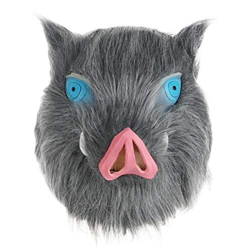 CoolChange Cosplay Wildschwein Maske von Inosuke Hashibira | Latexmaske mit Fell aus D. Slayer für Erwachsener CoolChange Cosplay Wildschwein Maske von Inosuke Hashibira | Latexmaske mit Fell aus D. Slayer für Erwachsener von CoolChange