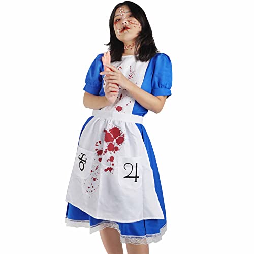 CoolChange Horror Dienstmädchen Kostüm mit blutiger Schürze für Halloween, grusel Alice Verkleidung, Größe: L von CoolChange