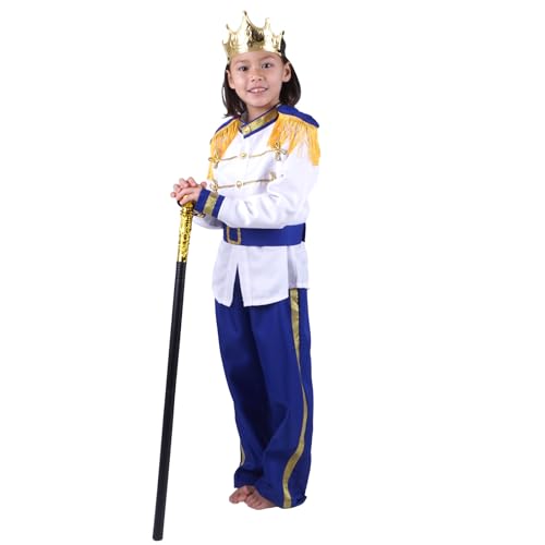 CoolChange Kaiser Franz Kinderkostüm | Prinz Verkleidung | Parade Uniform inkl. Zepter | Größe: 128 von CoolChange