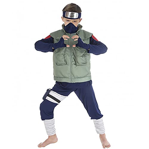 CoolChange Kakashi Hatake Kinder Kostüm aus Naruto Shippuden | Inkl. Stirnband, Weste & Maske | Kinder Größe: 128 von CoolChange