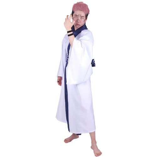 CoolChange Kimono von Ryomen Sukuna | Cosplay Kostüm für Jujutsu Kaisen Fans | Mit Gesichtstattoo | Größe: M von CoolChange