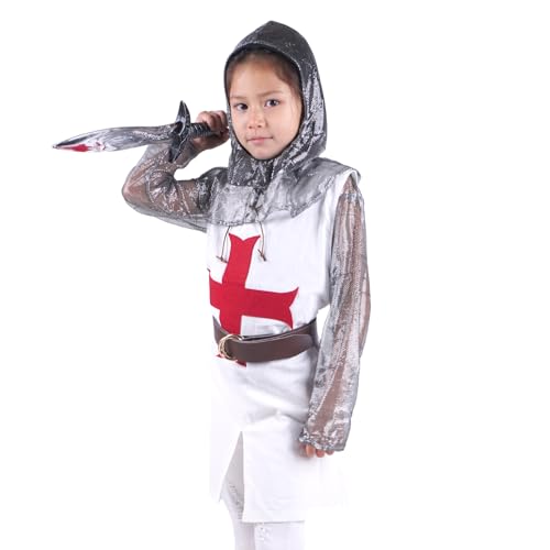CoolChange Kreuzritter Kinderkostüm | Ritter Verkleidung für Jungen & Mädchen | Inkl. Schwert | Größe: 140 von CoolChange