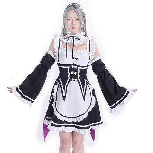 CoolChange Maid Uniform von Ram & Rem | Dienstmädchen Cosplay Kostüm für Re: Zero Fans | Größe: L von CoolChange