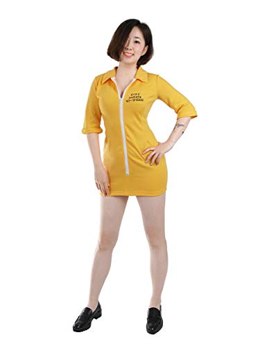 CoolChange Sexy Gefangene Damen Kostüm I Sträflings Kleid für Junggesellinnenabschied I Orange | Größe: S von CoolChange