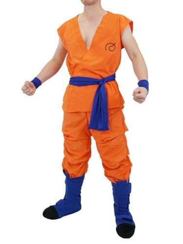 CoolChange Son Goku Cosplay Kostüm mit Überschuhen | Golden Frieza Saga | Größe: L von CoolChange