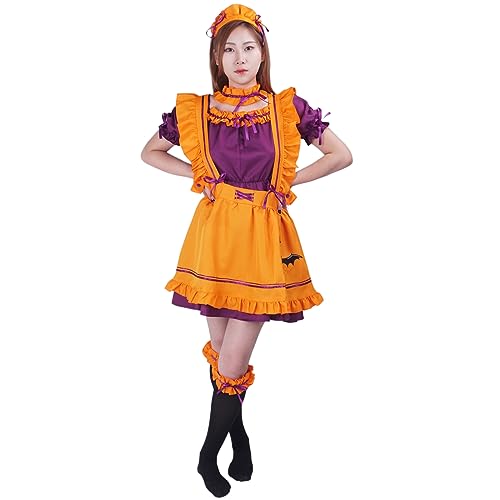 CoolChange Süßes Halloween Dienstmädchen Kostüm | Kürbis Maid Kleid | Größe: S von CoolChange