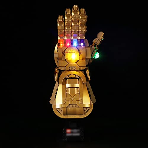 cooldac LED-Licht Kit für Lego 76191 Marvel Super Heroes Infinity Handschuh, Licht Beleuchtungsset Kompatibel mit Lego 76191 (nur Lichter, Keine Lego-Modelle) von cooldac