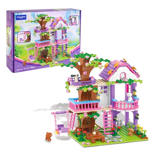 Cooldele Baumhaus-Bausatz, 558-teiliges STEAM-Wald-Baumhaus-Bausteinset mit Tieren, Geburtstagsgeschenke für Kinder, Mädchen und Jungen im Alter von 6, 7, 8, 9, 10, 11 und 12 Jahren Cooldele Baumhaus-Bausatz, 558-teiliges STEAM-Wald-Baumhaus-Bausteinset mit Tieren, Geburtstagsgeschenke für Kinder, Mädchen und Jungen im Alter von 6, 7, 8, 9, 10, 11 und 12 Jahren von Cooldele