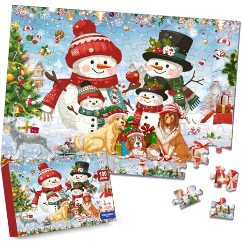 Cooldele Weihnachtspuzzle, 100-teiliges Papierpuzzle für Kinder im Alter von 4, 5, 6, 7 und 8 Jahren, große Teile, Weihnachtsgeburtstagsgeschenk für Kinder und Senioren Cooldele Weihnachtspuzzle, 100-teiliges Papierpuzzle für Kinder im Alter von 4, 5, 6, 7 und 8 Jahren, große Teile, Weihnachtsgeburtstagsgeschenk für Kinder und Senioren von Cooldele
