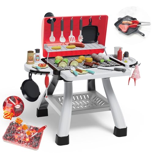 COODELE Kinder BBQ-Grill-Küchenspielset, 2-stufiges Outdoor-Spielhaus-Kochset, 41-teiliges interaktives Lebensmittelspielzeug, perfektes Weihnachts- und Geburtstagsgeschenk für Kleinkinder COODELE Kinder BBQ-Grill-Küchenspielset, 2-stufiges Outdoor-Spielhaus-Kochset, 41-teiliges interaktives Lebensmittelspielzeug, perfektes Weihnachts- und Geburtstagsgeschenk für Kleinkinder von Cooldele