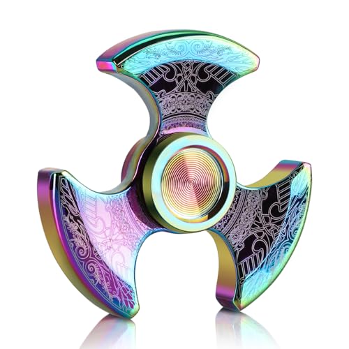 Coolden Fidget Spinner Metal Fidget Toys Focus Hand Spinner Leise 3-5Min Hochwertig Anti Stress Sensorisches Spielzeug Cool Maya EDC Hand Kreisel für Büro Schule Geschenk für Kinder Erwachsene Bunt von Coolden