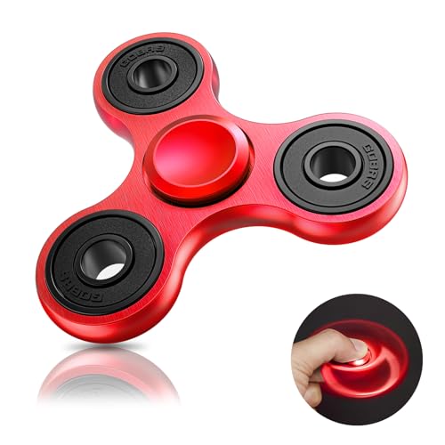 Coolden Fidget Spinner Metall Fidget Toys EDC Hand Spinner Hochwertig Schleuderzeit 2-5 Min Angst Anti Stress Spielzeug Geschenk für Kinder Erwachsene Edelstahl Finger Kreisel für Büro Schule Rot Coolden Fidget Spinner Metall Fidget Toys EDC Hand Spinner Hochwertig Schleuderzeit 2-5 Min Angst Anti Stress Spielzeug Geschenk für Kinder Erwachsene Edelstahl Finger Kreisel für Büro Schule Rot von Coolden