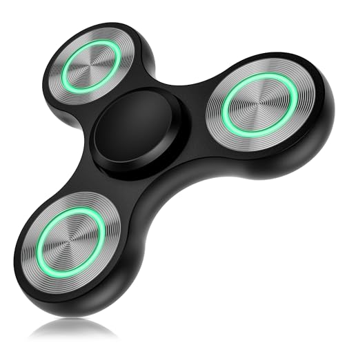 Coolden Fidget Spinner Metall Leuchtend Finger Fidget Toys für Kinder Erwachsene Hand Spinner Stainless Steel Bearing Sensory Handkreisel ADHS Anti Stress Spielzeug Fidget Toy Blau Schwarz Coolden Fidget Spinner Metall Leuchtend Finger Fidget Toys für Kinder Erwachsene Hand Spinner Stainless Steel Bearing Sensory Handkreisel ADHS Anti Stress Spielzeug Fidget Toy Blau Schwarz von Coolden