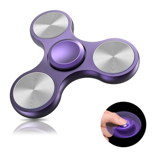 Coolden Fidget Spinner Metall Fidget Toys EDC Hand Spinner Hochwertig Angst Anti Stress Relief Spielzeug Geschenk für Kinder Erwachsene Edelstahl Leiser Fingerkreisel für Büro Schule Lila Coolden Fidget Spinner Metall Fidget Toys EDC Hand Spinner Hochwertig Angst Anti Stress Relief Spielzeug Geschenk für Kinder Erwachsene Edelstahl Leiser Fingerkreisel für Büro Schule Lila von Coolden