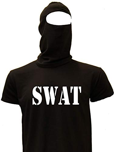 Coole-Fun-T-Shirts SWAT Kostüm 2er Set Sturmhaube + T-Shirt schwarz Gr.152cm von Coole-Fun-T-Shirts