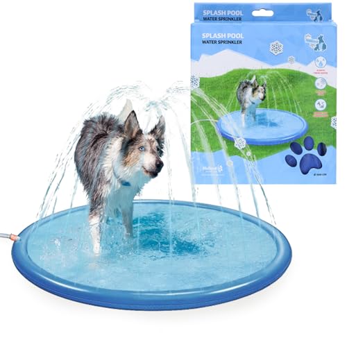 CoolPets Splash Pool Water Sprinkler - Wasserspielmatte - Kühlendes Hundespielzeug - Einfach an den Gartenschlauch anzuschließen - Blau CoolPets Splash Pool Water Sprinkler - Wasserspielmatte - Kühlendes Hundespielzeug - Einfach an den Gartenschlauch anzuschließen - Blau von Coolpets