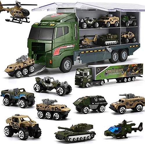 Coolplay Militär Kinder Spielzeug Panzer Spielzeug Armee Fahrzeug Jungen Battle Armee Autos für Kinder Helikopter LKW Autos von Coolplay