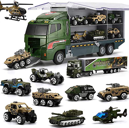Militär Fahrzeuge Kinder Armeefahrzeuge, Panzer Spielzeug Militär Auto Kinder Autos Spielzeug LKW Transporter Militär Fahrzeuge Kinder Armeefahrzeuge, Panzer Spielzeug Militär Auto Kinder Autos Spielzeug LKW Transporter von Coolplay