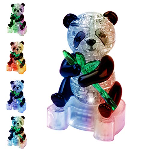 Coolplay 3D-Kristall-Puzzles Panda-Spielzeug 3D-Puzzles beleuchtetes Panda-Geschenk für Mädchen, Jungen, Erwachsene von Coolplay