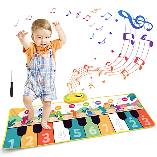 Coolplay Klaviermatte, Musical Klavier Keyboard Matte für Mädchen und Jungen, Musik Instrumenten Spielzeug für Kinder - 100x36cm von Coolplay
