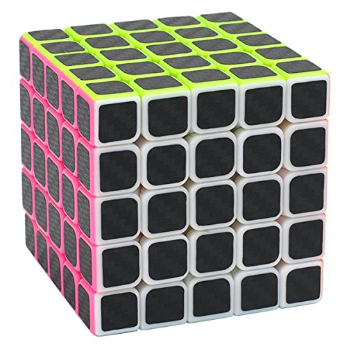 Coolzon Zauberwürfel 5x5x5 Speed Cube Würfel Carbon Faser Aufkleber Neue Geschwindigkeits Super Schnell und Glatt von Coolzon