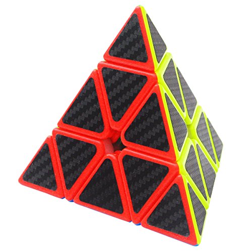 Coolzon Zauberwürfel Pyramid Pyraminx Speed Cube Würfel Carbon Faser Aufkleber Neue Geschwindigkeits Super Schnell und Glatt von Coolzon