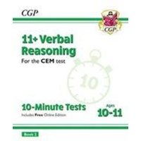 11+ CEM 10-Minute Tests: Verbal Reasoning - Ages 10-11 Book 2 (with Online Edition): unbeatable revision for the 2022 tests von Coordination Group Publications Ltd (CGP)