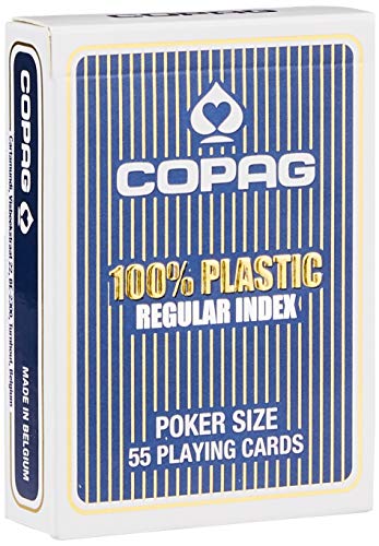 Copag 22540036 - Plastik Poker, Regular Face, blau von Copag